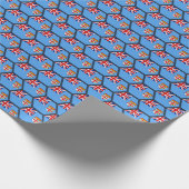 Fiji Flag Honeycomb Wrapping Paper Cadeaupapier (Hoek)