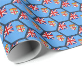 Fiji Flag Honeycomb Wrapping Paper Cadeaupapier (Rol Hoek)