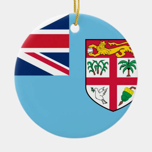 Fiji Flag Keramisch Ornament (Voorkant)