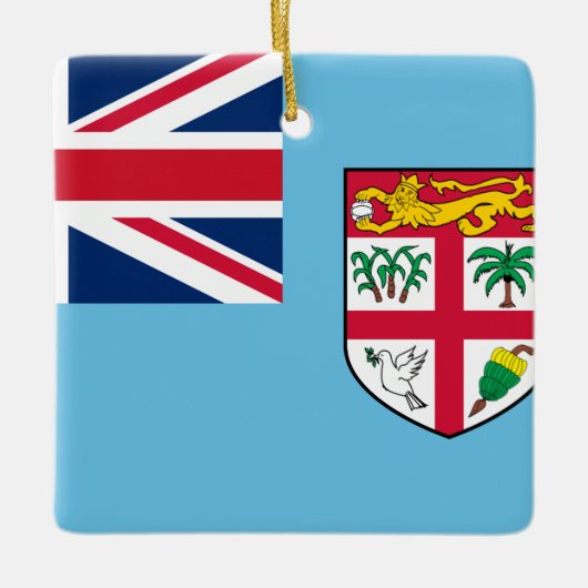 Fiji Flag Keramisch Ornament (Voorkant)
