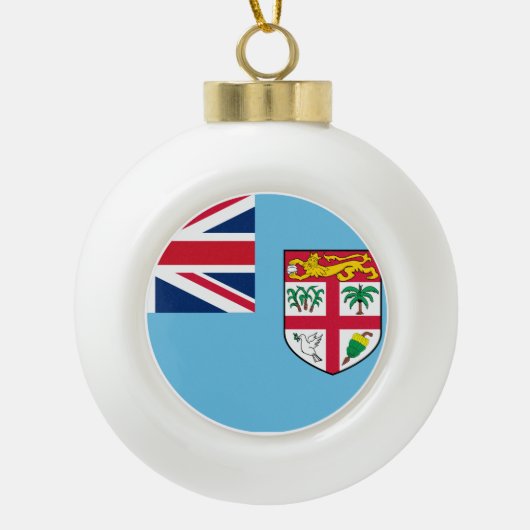 Fiji Flag Keramische Bal Ornament (Voorkant)