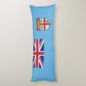 Fiji Flag Lichaamskussen (Achterkant (Verticaal))
