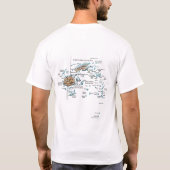 Fiji Flag + Map + Tekst T-Shirt (Achterkant)