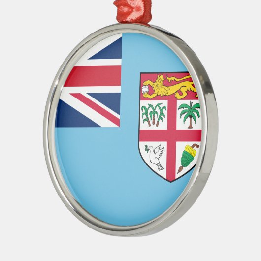 Fiji Flag Metalen Ornament (Links)