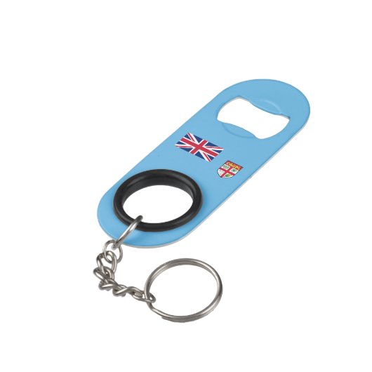 Fiji Flag Mini Flessenopener (Achterkant Gekanteld)