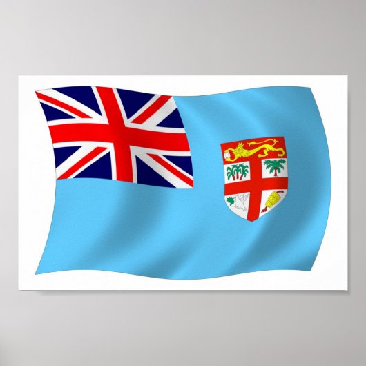 Fiji Flag Poster Print (Voorkant)
