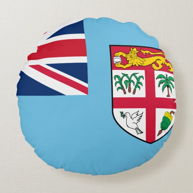 Fiji Flag Rond Kussen (Voorkant)