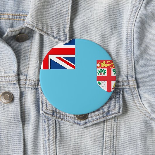 Fiji Flag Ronde Button 4,0 Cm (In situ)