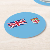 Fiji Flag Ronde Kartonnen Onderzetter (Gebogen)