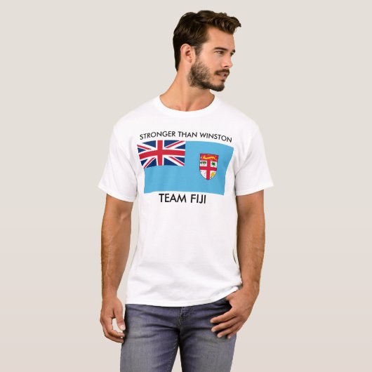 FIJI FLAG STRONGER DAN WINSTON T-SHIRT (Voorkant volledig)