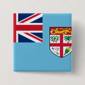 Fiji Flag Vierkante Button 5,1 Cm (Voorkant)