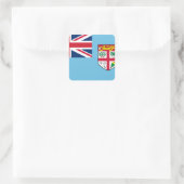 Fiji Flag Vierkante Sticker (Tas)