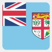 Fiji Flag Vierkante Sticker (Voorkant)