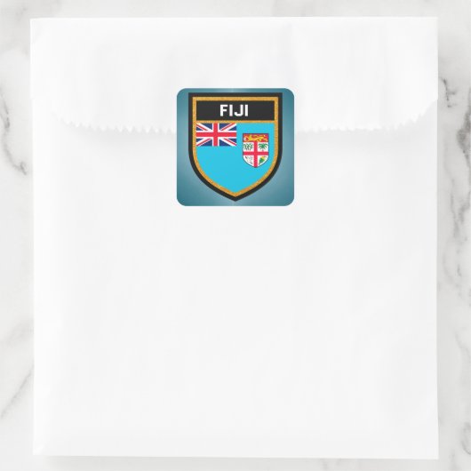 Fiji Flag Vierkante Sticker (Tas)