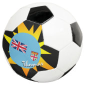 Fiji Football & Fijian Flag / BANG Voetbal (Drie kwart)