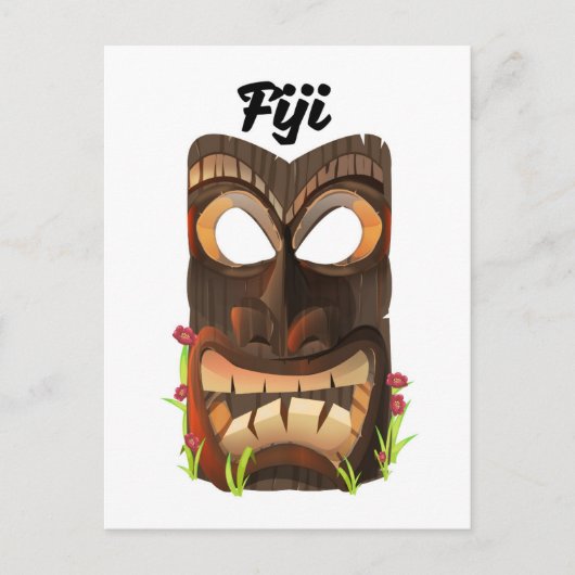 Fiji gesneden masker briefkaart (Voorkant)