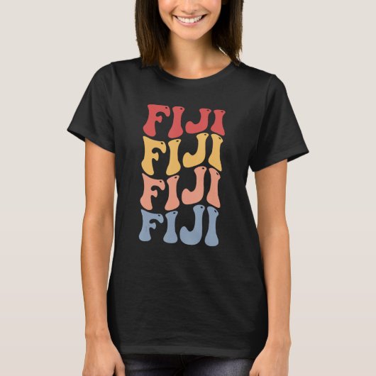 Fiji Groovy Retro Fijian T-shirt (Voorkant)