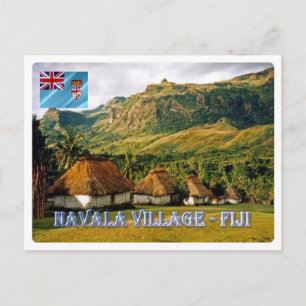 Fiji - het dorp Navala - Briefkaart