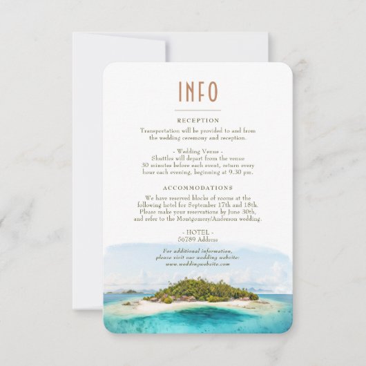 Fiji Island Destination Insert INFO Details Kaart (Voorkant)