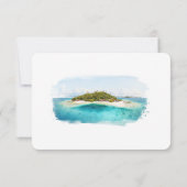 Fiji Island RSVP Wedding Insert Destination Kaart (Achterkant)