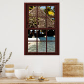 Fiji Island Uitzicht #1 of 3 Afbeelding Window Ill Poster (Keuken)