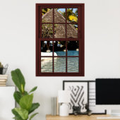 Fiji Island Uitzicht #1 of 3 Afbeelding Window Ill Poster (Thuiskantoor)
