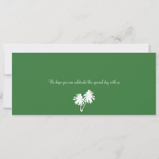 Fiji Islands Boarding Pass Wedding Kaart (Achterkant)