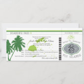 Fiji Islands Boarding Pass Wedding Kaart (Voorkant)