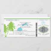 Fiji Islands Boarding Pass Wedding Kaart (Voorkant)