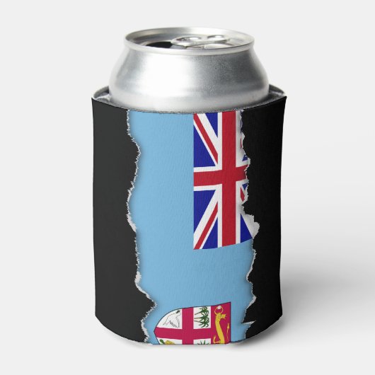 Fiji Islands Flag Blikjeskoeler (Blikje Voorkant)