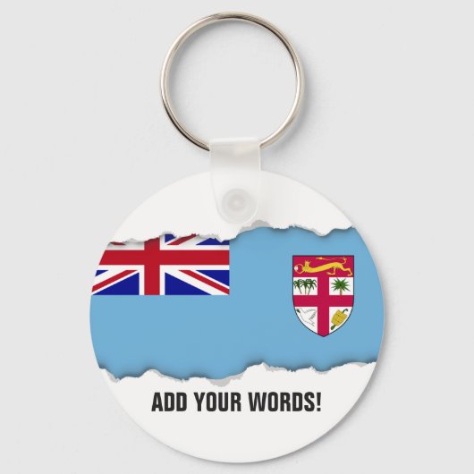 Fiji Islands Flag Sleutelhanger (Voorkant)