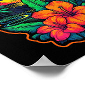 Fiji Islands Pacific Ocean Trocal Flowers Beach Va Poster (Hoek)