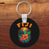 Fiji Islands Pacific Ocean Trocal Flowers Beach Va Sleutelhanger (Voorkant)