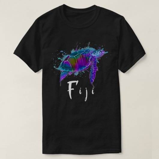 Fiji Islands Waterverf Turtle Fiji Souvenir T-shirt (Design voorkant)