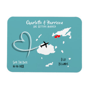 Fiji Islands Wedding Destination Save the Date Magneet