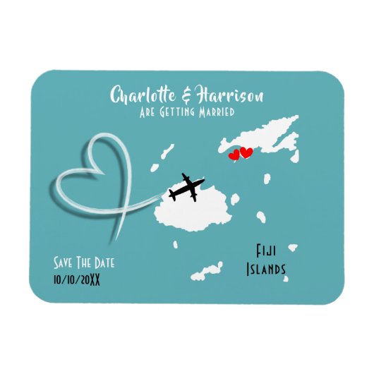 Fiji Islands Wedding Destination Save the Date Magneet (Horizontaal)