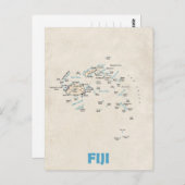 Fiji kaart briefkaart (Voorkant / Achterkant)