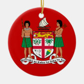 FIJI* Kerstversiering Keramisch Ornament (Voorkant)