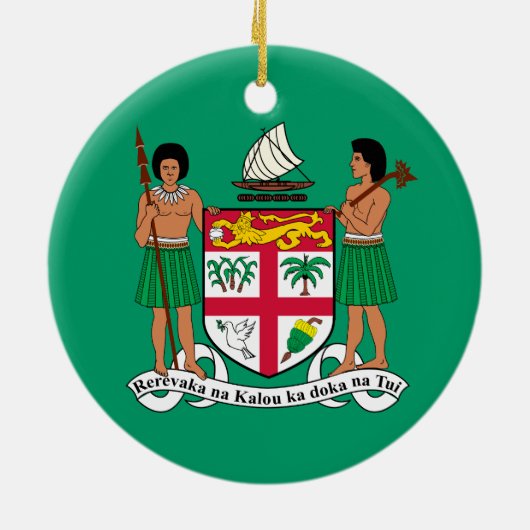 FIJI* Kerstversiering Keramisch Ornament (Achterkant)