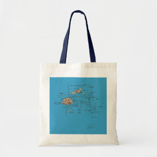Fiji Map Bag Tote Bag
