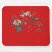 Fiji Map Mousepad Muismat (Voorkant)