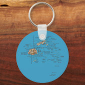 Fiji Map Sleutelhanger (Voorkant)
