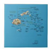 Fiji Map Tile Tegeltje (Voorkant)