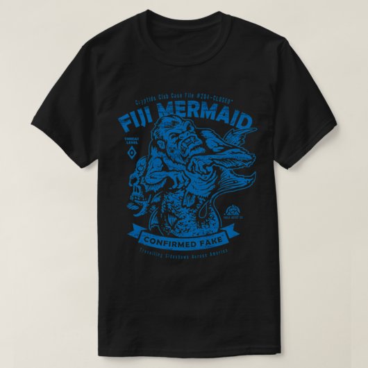 Fiji Mermaid bevestigde Fake Demon Halloween T-shirt (Design voorkant)