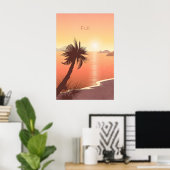 Fiji Minimale Reisposter Poster (Thuiskantoor)