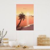 Fiji Minimale Reisposter Poster (Keuken)