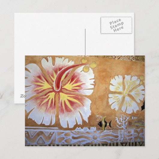 Fiji, muurkunst. briefkaart (Voorkant / Achterkant)