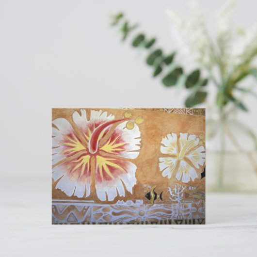 Fiji, muurkunst. briefkaart (Staand voorkant)