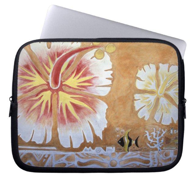 Fiji, muurschildering. laptop sleeve (Voorkant)