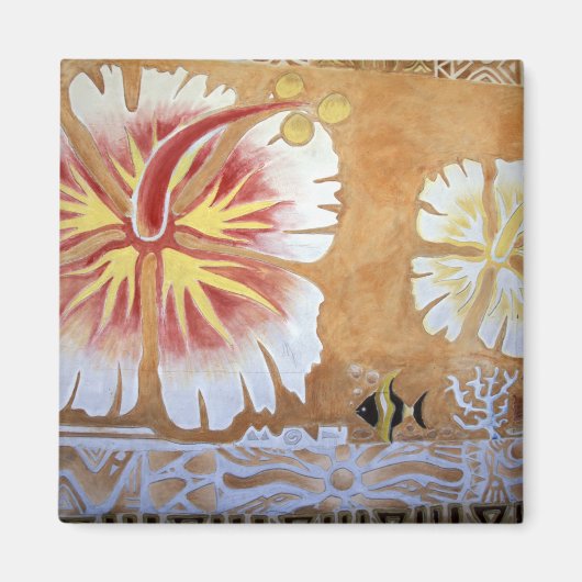 Fiji, muurschildering. magneet (Voorkant)